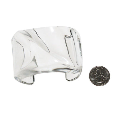 Estee Lauder Couture Clear Lucite Wide Cuff Bracelet by Estee Lauder - Vintage Meet Modern Vintage Jewelry - Chicago, Illinois - #oldhollywoodglamour #vintagemeetmodern #designervintage #jewelrybox #antiquejewelry #vintagejewelry