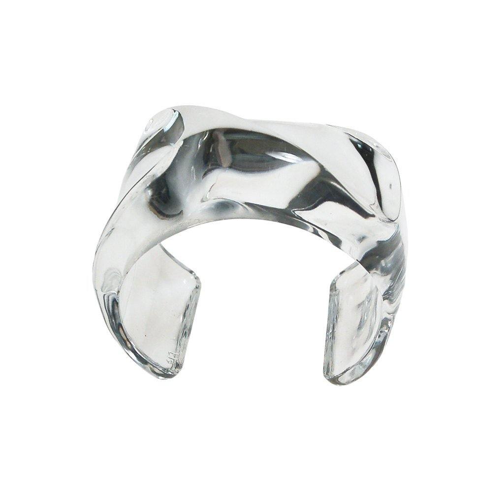 Estee Lauder Couture Clear Lucite Wide Cuff Bracelet by Estee Lauder - Vintage Meet Modern Vintage Jewelry - Chicago, Illinois - #oldhollywoodglamour #vintagemeetmodern #designervintage #jewelrybox #antiquejewelry #vintagejewelry