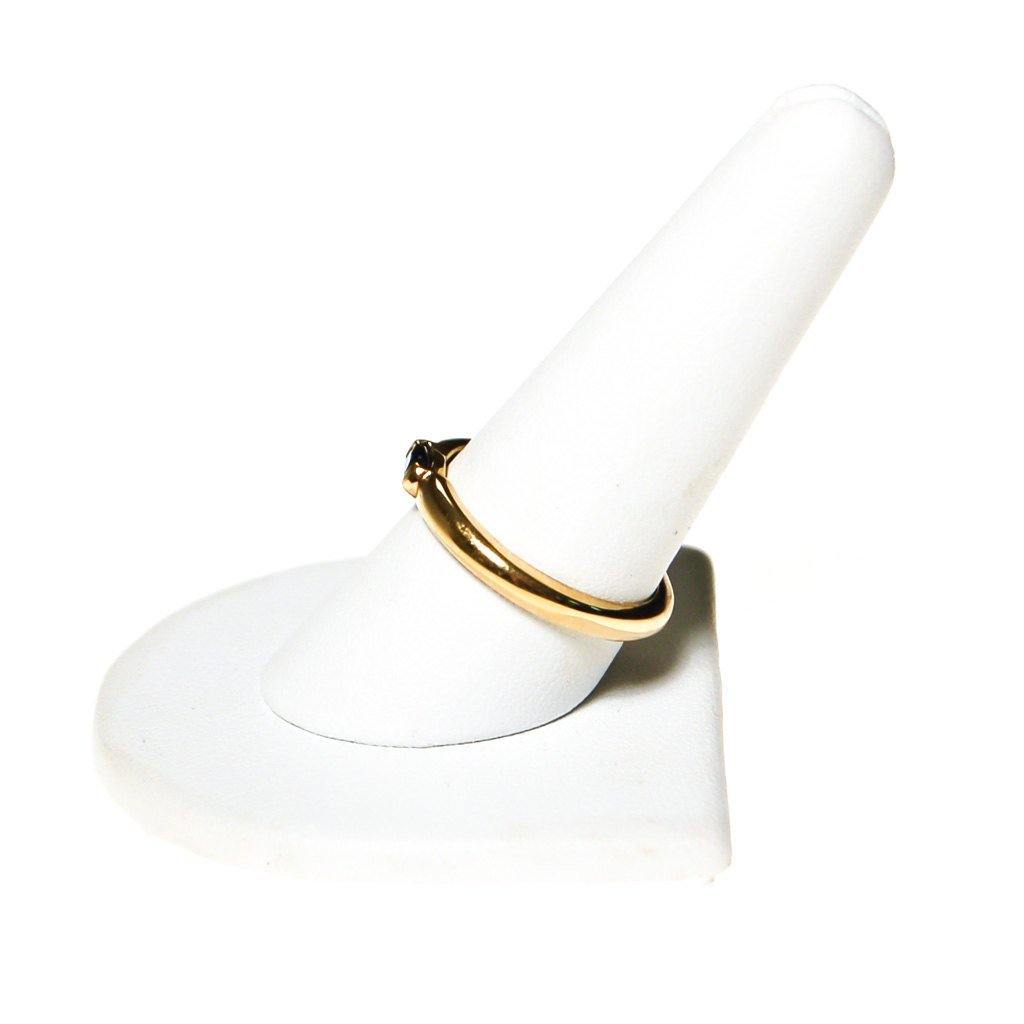 Gold Band Ring with Sapphire by Gold Band with Sapphire - Vintage Meet Modern Vintage Jewelry - Chicago, Illinois - #oldhollywoodglamour #vintagemeetmodern #designervintage #jewelrybox #antiquejewelry #vintagejewelry