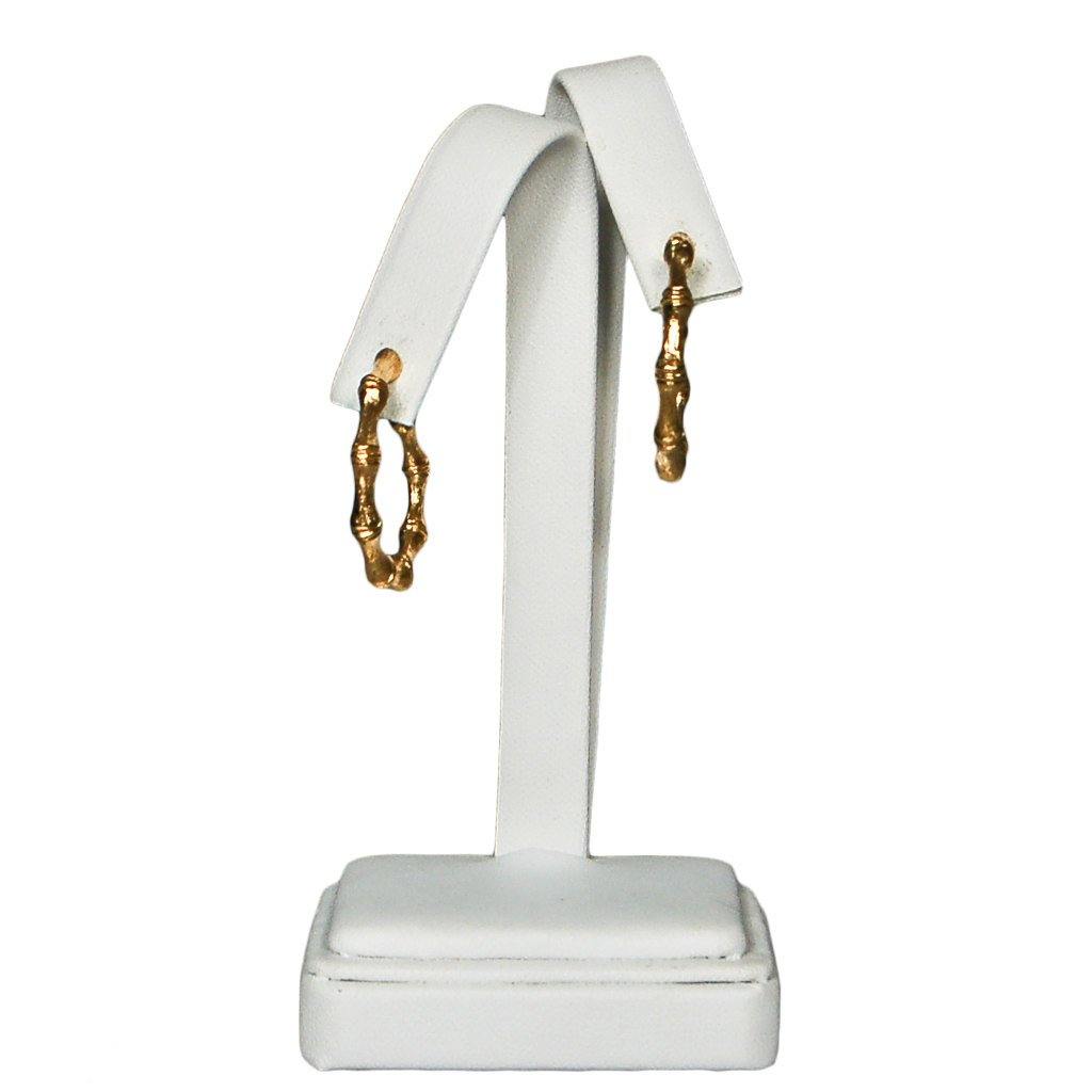 Gold Bamboo Hoop Earrings by Unsigned Beauty - Vintage Meet Modern Vintage Jewelry - Chicago, Illinois - #oldhollywoodglamour #vintagemeetmodern #designervintage #jewelrybox #antiquejewelry #vintagejewelry