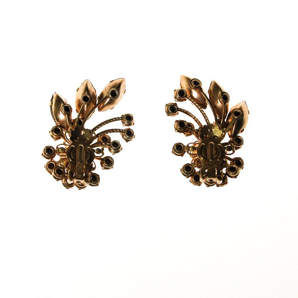 Black Diamond and Aurora Borealis Rhinestone Ear Crawler Earrings by Unsigned Beauty - Vintage Meet Modern Vintage Jewelry - Chicago, Illinois - #oldhollywoodglamour #vintagemeetmodern #designervintage #jewelrybox #antiquejewelry #vintagejewelry