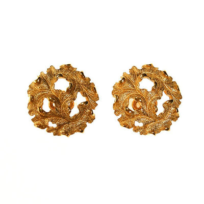 Crown Trifari Golden Leaves Earrings by Crown Trifari - Vintage Meet Modern Vintage Jewelry - Chicago, Illinois - #oldhollywoodglamour #vintagemeetmodern #designervintage #jewelrybox #antiquejewelry #vintagejewelry