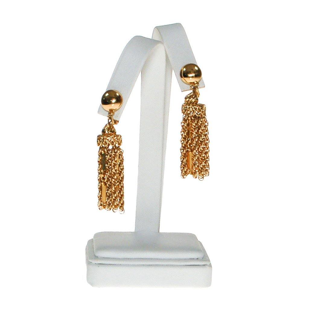 Monet Gold Tassel Earrings by Monet - Vintage Meet Modern Vintage Jewelry - Chicago, Illinois - #oldhollywoodglamour #vintagemeetmodern #designervintage #jewelrybox #antiquejewelry #vintagejewelry