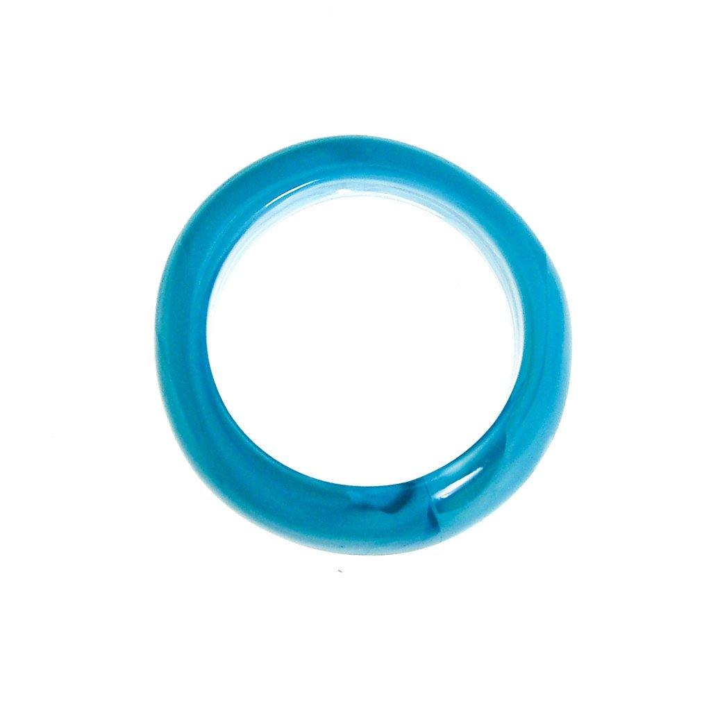 Blue and Clear Swirled Lucite Bangle Bracelet by 1960s - Vintage Meet Modern Vintage Jewelry - Chicago, Illinois - #oldhollywoodglamour #vintagemeetmodern #designervintage #jewelrybox #antiquejewelry #vintagejewelry