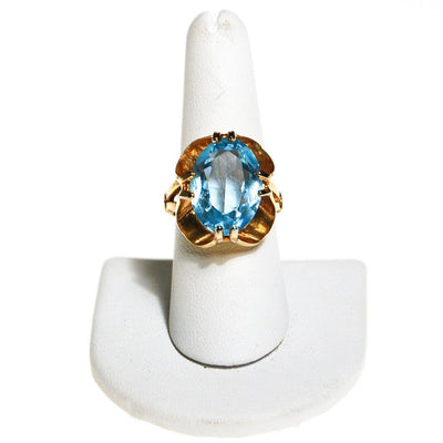 Caged Blue Crystal Statement Ring by Esposito by Esposito - Vintage Meet Modern Vintage Jewelry - Chicago, Illinois - #oldhollywoodglamour #vintagemeetmodern #designervintage #jewelrybox #antiquejewelry #vintagejewelry