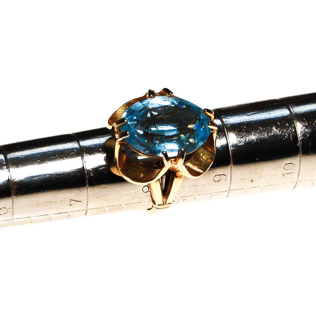 Caged Blue Crystal Statement Ring by Esposito by Esposito - Vintage Meet Modern Vintage Jewelry - Chicago, Illinois - #oldhollywoodglamour #vintagemeetmodern #designervintage #jewelrybox #antiquejewelry #vintagejewelry