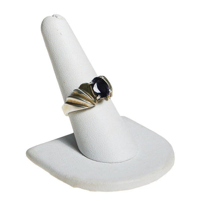 Iolite Sterling Silver Ring, Mod, Minimalist, Semi Precious, Gemstone Ring, Ring Size 8, Oval Cut Stone by Sterling Silver - Vintage Meet Modern Vintage Jewelry - Chicago, Illinois - #oldhollywoodglamour #vintagemeetmodern #designervintage #jewelrybox #antiquejewelry #vintagejewelry
