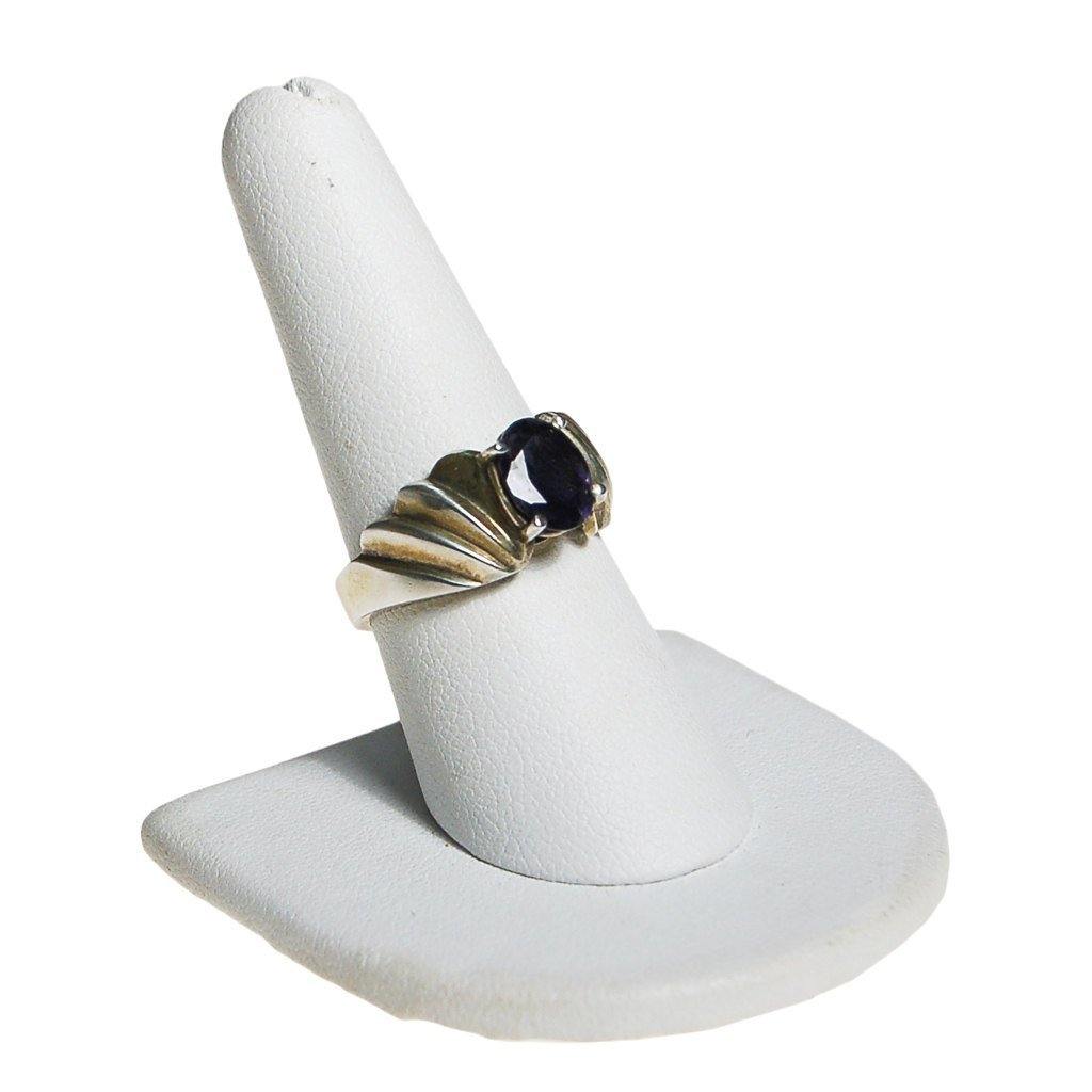 Iolite Sterling Silver Ring, Mod, Minimalist, Semi Precious, Gemstone Ring, Ring Size 8, Oval Cut Stone