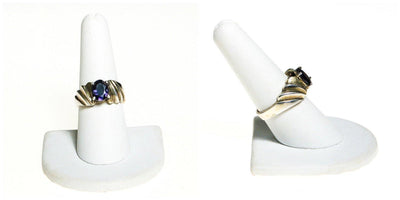 Iolite Sterling Silver Ring, Mod, Minimalist, Semi Precious, Gemstone Ring, Ring Size 8, Oval Cut Stone by Sterling Silver - Vintage Meet Modern Vintage Jewelry - Chicago, Illinois - #oldhollywoodglamour #vintagemeetmodern #designervintage #jewelrybox #antiquejewelry #vintagejewelry
