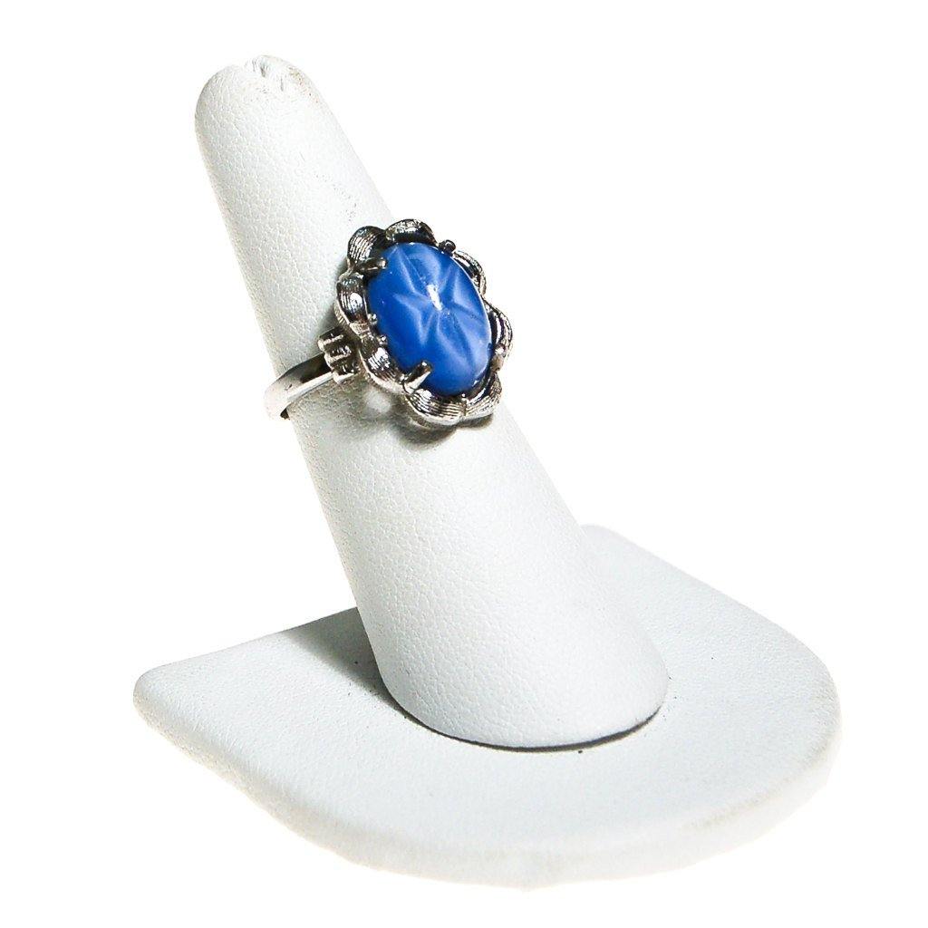 Light Blue Star Sapphire Statement Ring by Sarah Coventry by Sarah Coventry - Vintage Meet Modern Vintage Jewelry - Chicago, Illinois - #oldhollywoodglamour #vintagemeetmodern #designervintage #jewelrybox #antiquejewelry #vintagejewelry