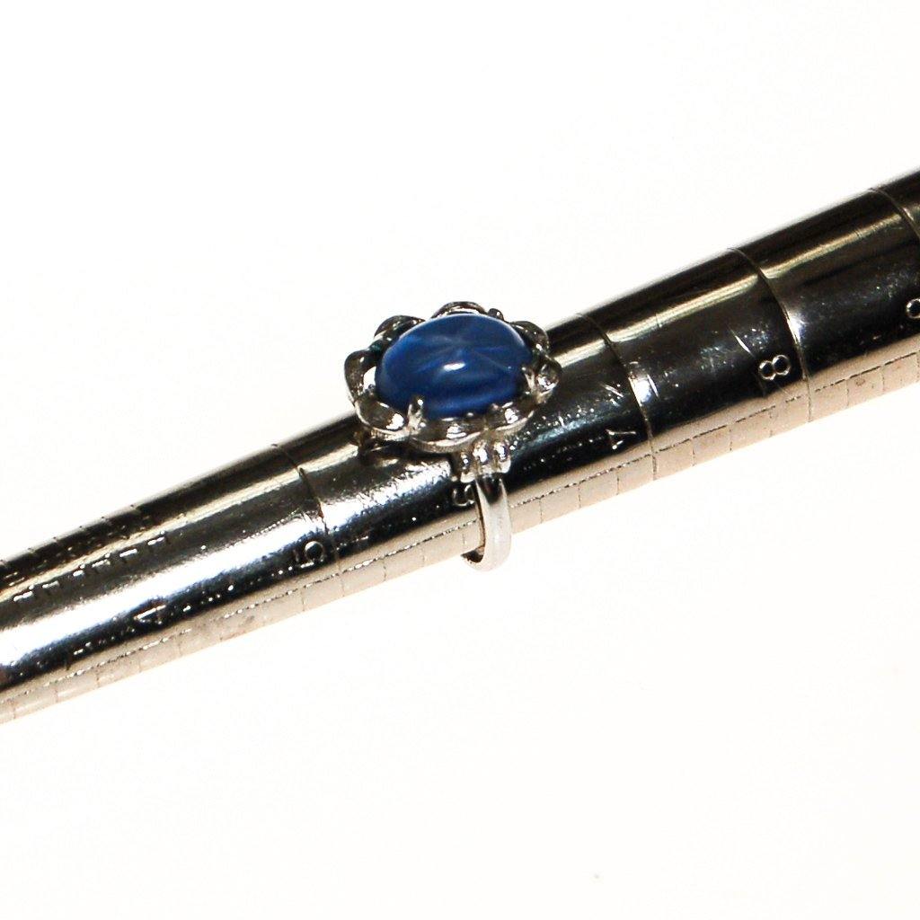 Light Blue Star Sapphire Statement Ring by Sarah Coventry by Sarah Coventry - Vintage Meet Modern Vintage Jewelry - Chicago, Illinois - #oldhollywoodglamour #vintagemeetmodern #designervintage #jewelrybox #antiquejewelry #vintagejewelry