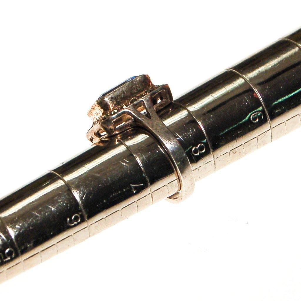 Art Deco Blue Topaz Marcasite Sterling Silver Ring by Sterling Silver - Vintage Meet Modern Vintage Jewelry - Chicago, Illinois - #oldhollywoodglamour #vintagemeetmodern #designervintage #jewelrybox #antiquejewelry #vintagejewelry