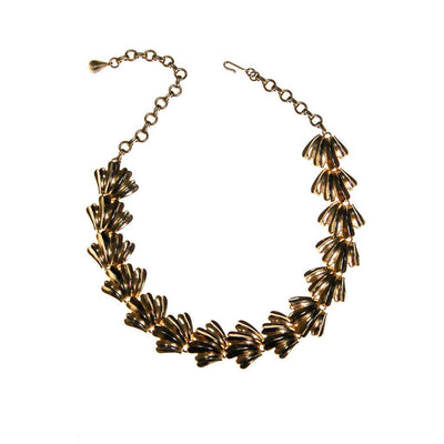 Gold Shell Link Necklace by Unsigned Beauty - Vintage Meet Modern Vintage Jewelry - Chicago, Illinois - #oldhollywoodglamour #vintagemeetmodern #designervintage #jewelrybox #antiquejewelry #vintagejewelry