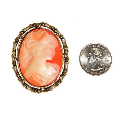 Oval Cameo Brooch with Bamboo Frame by Cameo - Vintage Meet Modern Vintage Jewelry - Chicago, Illinois - #oldhollywoodglamour #vintagemeetmodern #designervintage #jewelrybox #antiquejewelry #vintagejewelry