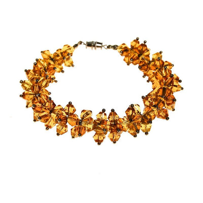 Amber Crystal Bracelet, 1980s, Artisan Made, Handmade, Faceted Crystal, Boho, Bohemian Chic by Artisan - Vintage Meet Modern Vintage Jewelry - Chicago, Illinois - #oldhollywoodglamour #vintagemeetmodern #designervintage #jewelrybox #antiquejewelry #vintagejewelry