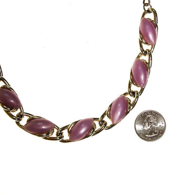 Lavender Moonglow Thermoset Necklace by Unsigned Beauty - Vintage Meet Modern Vintage Jewelry - Chicago, Illinois - #oldhollywoodglamour #vintagemeetmodern #designervintage #jewelrybox #antiquejewelry #vintagejewelry