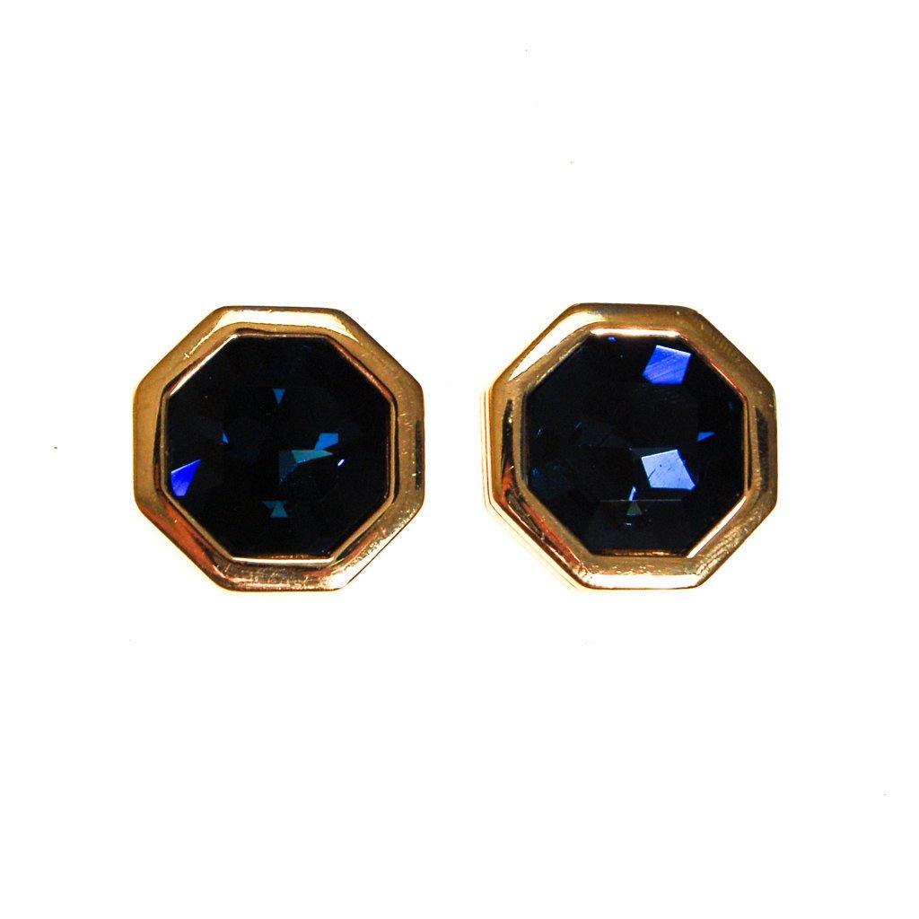 Sapphire Blue Swarovski Statement Earrings by SAL by Swarovski - Vintage Meet Modern Vintage Jewelry - Chicago, Illinois - #oldhollywoodglamour #vintagemeetmodern #designervintage #jewelrybox #antiquejewelry #vintagejewelry