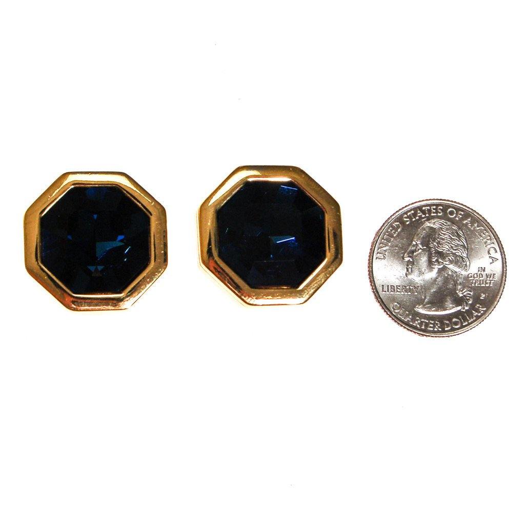 Sapphire Blue Swarovski Statement Earrings by SAL by Swarovski - Vintage Meet Modern Vintage Jewelry - Chicago, Illinois - #oldhollywoodglamour #vintagemeetmodern #designervintage #jewelrybox #antiquejewelry #vintagejewelry