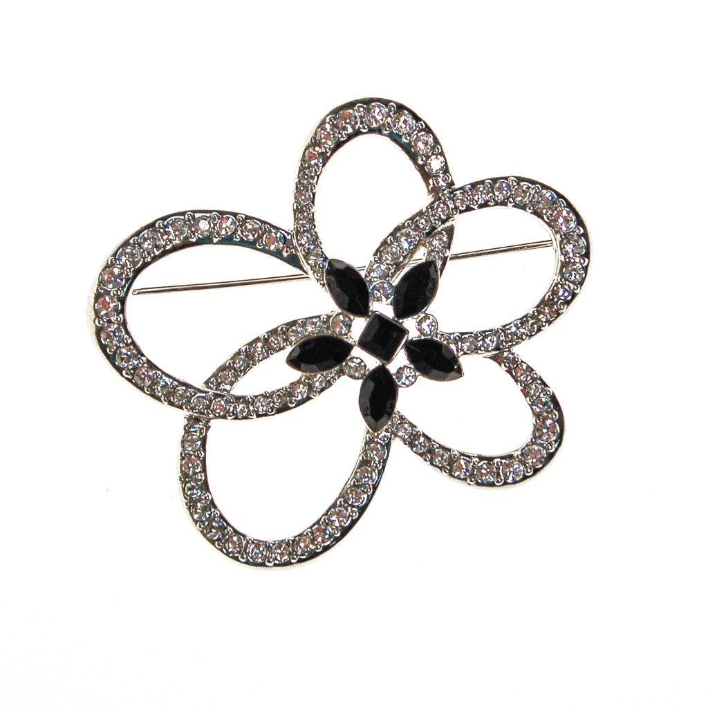 Givenchy Rhinestone Flower Brooch