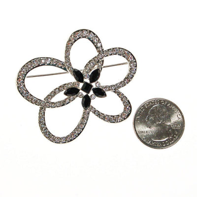 Givenchy Rhinestone Flower Brooch by Givenchy - Vintage Meet Modern Vintage Jewelry - Chicago, Illinois - #oldhollywoodglamour #vintagemeetmodern #designervintage #jewelrybox #antiquejewelry #vintagejewelry