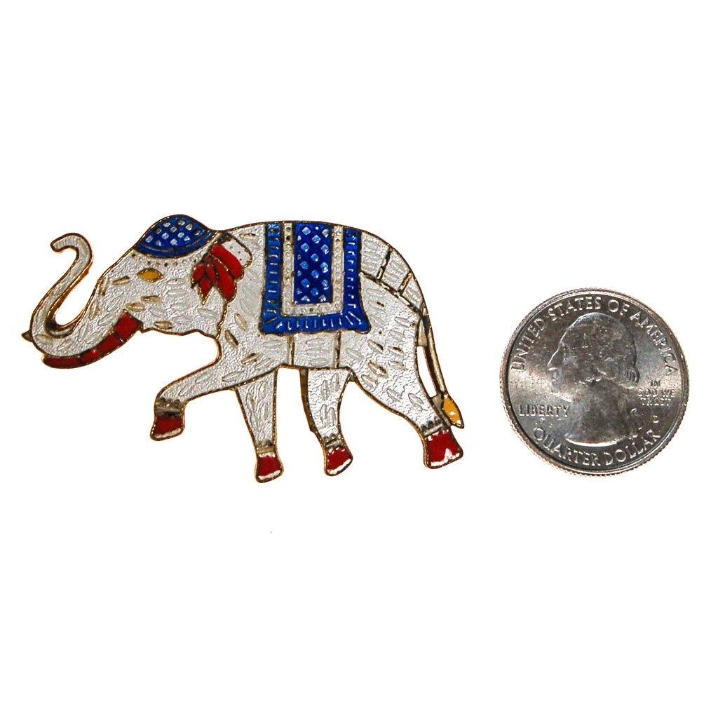 Colorful Cloisonne Enamel Elephant Brooch by Unsigned Beauty - Vintage Meet Modern Vintage Jewelry - Chicago, Illinois - #oldhollywoodglamour #vintagemeetmodern #designervintage #jewelrybox #antiquejewelry #vintagejewelry