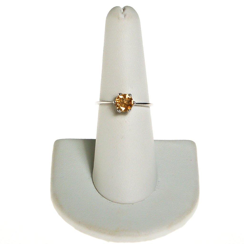 Citrine Solitaire Ring Set in Sterling Silver by Sterling Silver - Vintage Meet Modern Vintage Jewelry - Chicago, Illinois - #oldhollywoodglamour #vintagemeetmodern #designervintage #jewelrybox #antiquejewelry #vintagejewelry