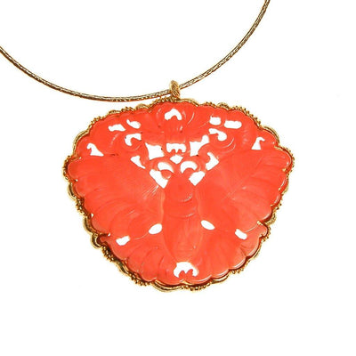 Massive Kenneth Lane Coral Butterfly Pendant Necklace by Kenneth Lane - Vintage Meet Modern Vintage Jewelry - Chicago, Illinois - #oldhollywoodglamour #vintagemeetmodern #designervintage #jewelrybox #antiquejewelry #vintagejewelry