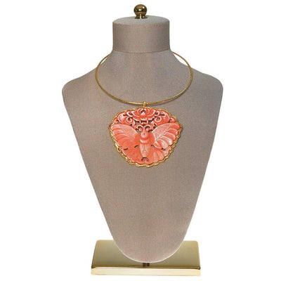 Massive Kenneth Lane Coral Butterfly Pendant Necklace by Kenneth Lane - Vintage Meet Modern Vintage Jewelry - Chicago, Illinois - #oldhollywoodglamour #vintagemeetmodern #designervintage #jewelrybox #antiquejewelry #vintagejewelry