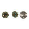 Turquoise Gold Dome Earrings by Unsigned Beauties - Vintage Meet Modern Vintage Jewelry - Chicago, Illinois - #oldhollywoodglamour #vintagemeetmodern #designervintage #jewelrybox #antiquejewelry #vintagejewelry