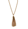 Monet Gold Tassel Necklace by Monet - Vintage Meet Modern Vintage Jewelry - Chicago, Illinois - #oldhollywoodglamour #vintagemeetmodern #designervintage #jewelrybox #antiquejewelry #vintagejewelry