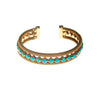 Gold and Turquoise Cuff Bracelet by Unsigned Beauty - Vintage Meet Modern Vintage Jewelry - Chicago, Illinois - #oldhollywoodglamour #vintagemeetmodern #designervintage #jewelrybox #antiquejewelry #vintagejewelry