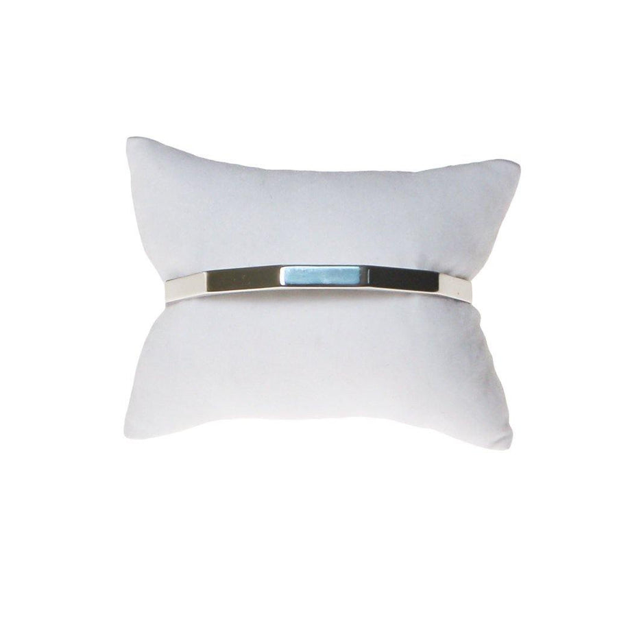 Monet Squared Edge Silver Bangle Bracelet by Monet - Vintage Meet Modern Vintage Jewelry - Chicago, Illinois - #oldhollywoodglamour #vintagemeetmodern #designervintage #jewelrybox #antiquejewelry #vintagejewelry