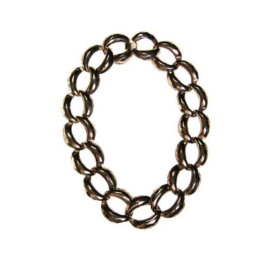 Chunky Silver Chain Necklace, Hammered Finish by 1970s - Vintage Meet Modern Vintage Jewelry - Chicago, Illinois - #oldhollywoodglamour #vintagemeetmodern #designervintage #jewelrybox #antiquejewelry #vintagejewelry