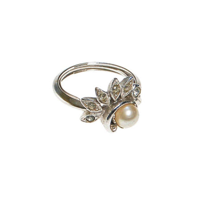Vintage Avon Art Deco Inspired Pearl and Rhinestone Ring by Avon - Vintage Meet Modern Vintage Jewelry - Chicago, Illinois - #oldhollywoodglamour #vintagemeetmodern #designervintage #jewelrybox #antiquejewelry #vintagejewelry
