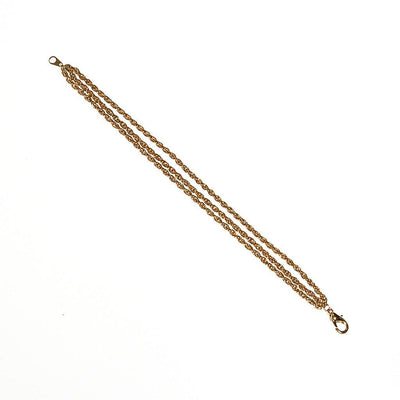 Gold Triple Chain Bracelet by Unsigned Beauty - Vintage Meet Modern Vintage Jewelry - Chicago, Illinois - #oldhollywoodglamour #vintagemeetmodern #designervintage #jewelrybox #antiquejewelry #vintagejewelry