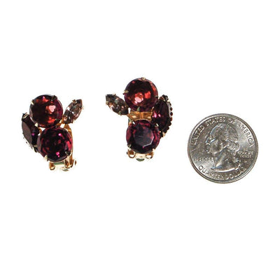 Purple Rhinestone Ear Crawler Earrings by Unsigned Beauty - Vintage Meet Modern Vintage Jewelry - Chicago, Illinois - #oldhollywoodglamour #vintagemeetmodern #designervintage #jewelrybox #antiquejewelry #vintagejewelry