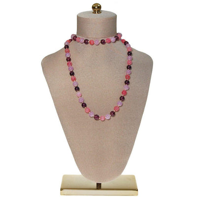 Les Bernard Pink and Purple Bead Necklace by Les Bernard - Vintage Meet Modern Vintage Jewelry - Chicago, Illinois - #oldhollywoodglamour #vintagemeetmodern #designervintage #jewelrybox #antiquejewelry #vintagejewelry