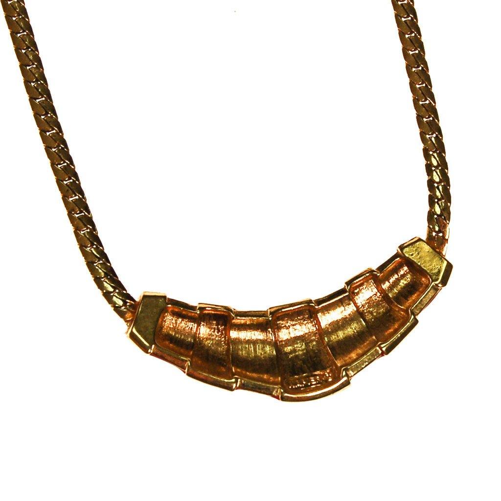 Gold and Red Napier Collar Necklace, 1970s by Napier - Vintage Meet Modern Vintage Jewelry - Chicago, Illinois - #oldhollywoodglamour #vintagemeetmodern #designervintage #jewelrybox #antiquejewelry #vintagejewelry