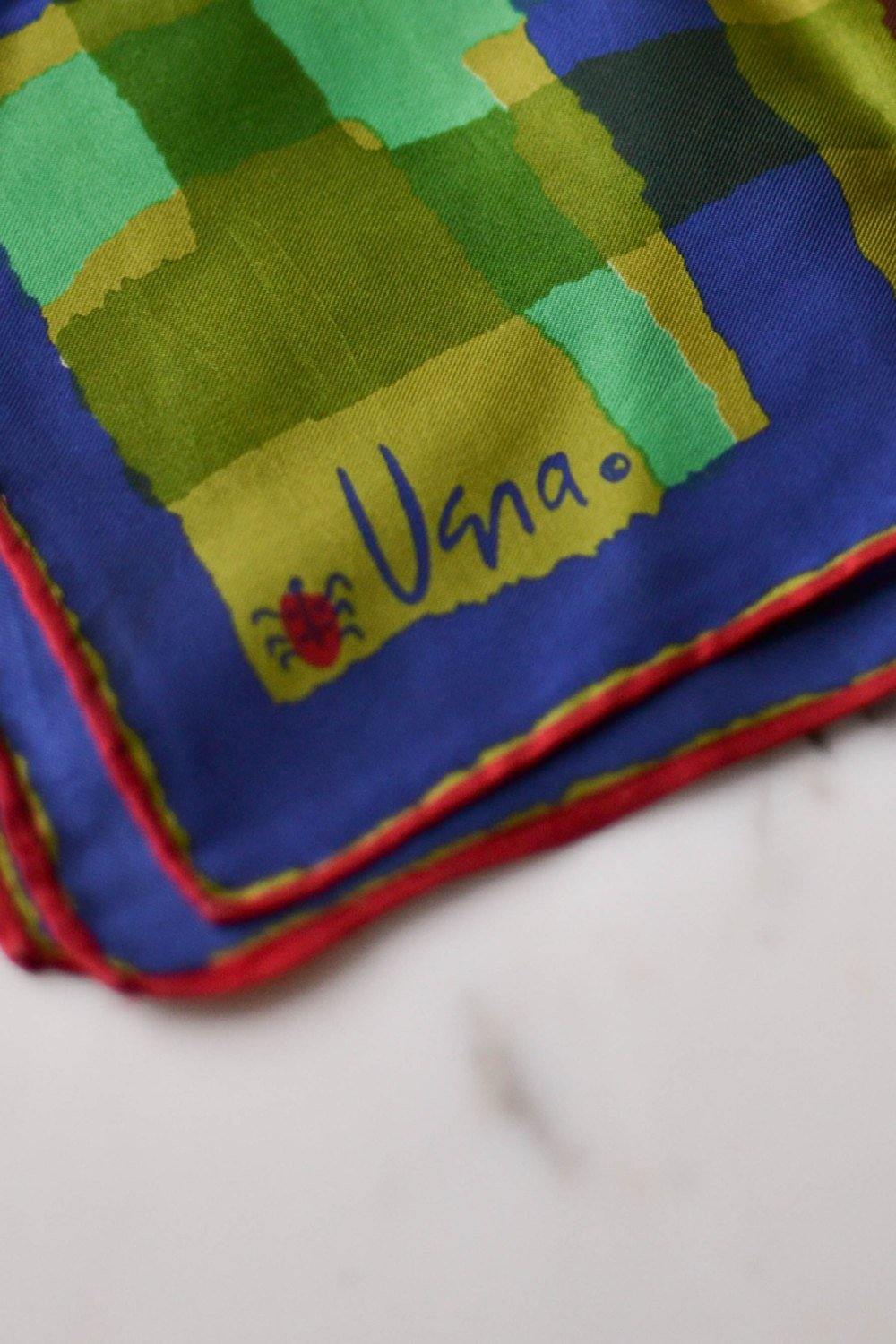 Vera Silk Scarf, Blue, Green, Red, Abstract Geometric Pattern by Vera - Vintage Meet Modern Vintage Jewelry - Chicago, Illinois - #oldhollywoodglamour #vintagemeetmodern #designervintage #jewelrybox #antiquejewelry #vintagejewelry