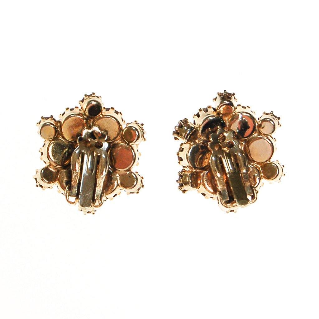 Aurora Borealis Rhinestone Earrings by 1950s - Vintage Meet Modern Vintage Jewelry - Chicago, Illinois - #oldhollywoodglamour #vintagemeetmodern #designervintage #jewelrybox #antiquejewelry #vintagejewelry