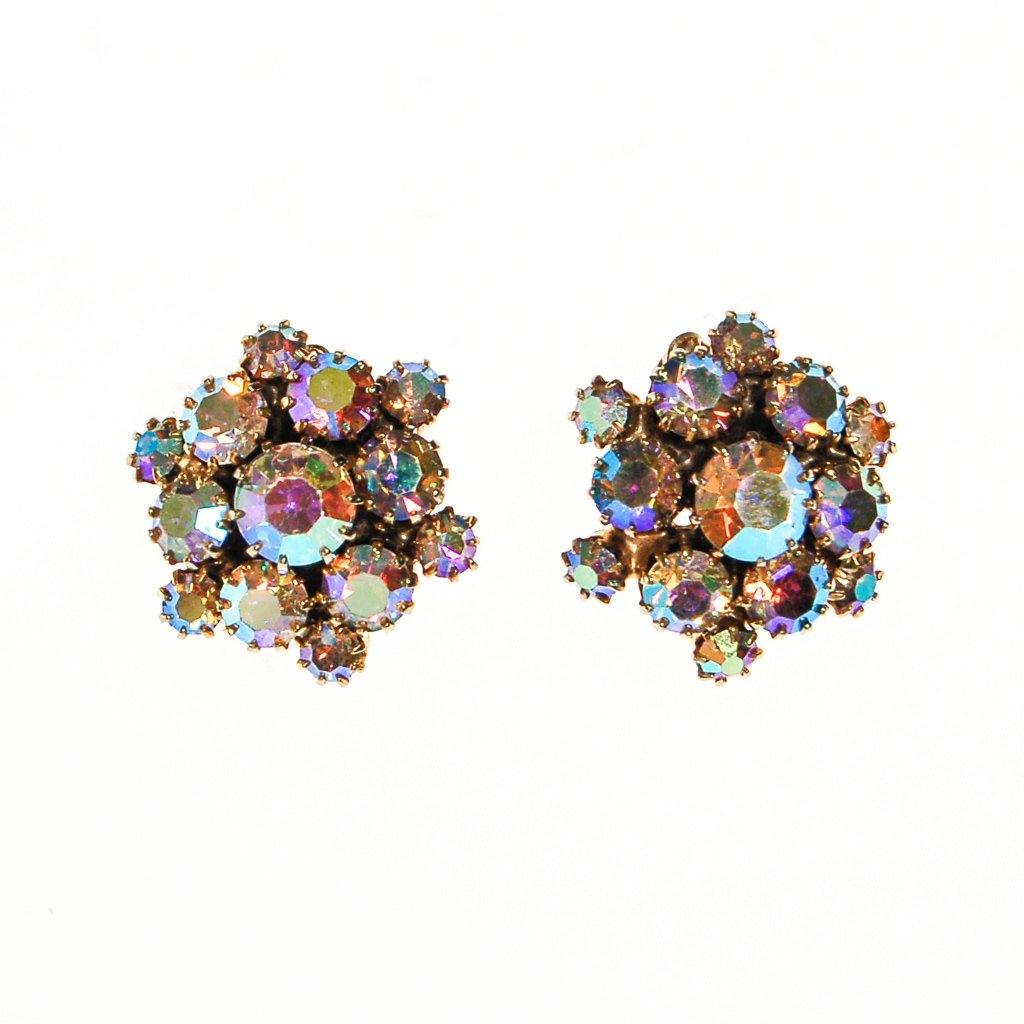 Aurora Borealis Rhinestone Earrings