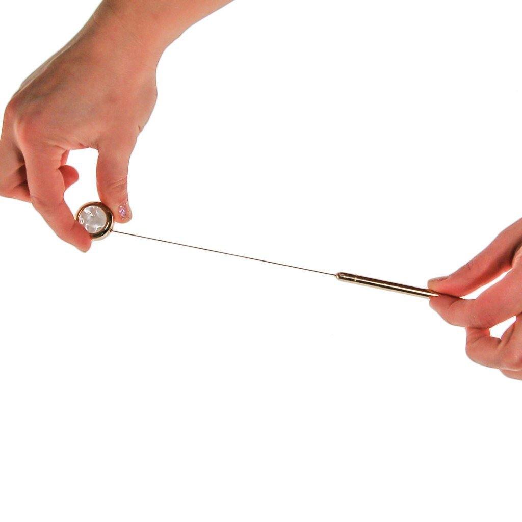 Retractable Pencil Brooch, Mid Century Modern, Mother of Pearl, Gold by Mid Century Modern - Vintage Meet Modern Vintage Jewelry - Chicago, Illinois - #oldhollywoodglamour #vintagemeetmodern #designervintage #jewelrybox #antiquejewelry #vintagejewelry