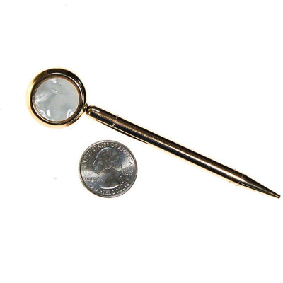 Retractable Pencil Brooch, Mid Century Modern, Mother of Pearl, Gold by Mid Century Modern - Vintage Meet Modern Vintage Jewelry - Chicago, Illinois - #oldhollywoodglamour #vintagemeetmodern #designervintage #jewelrybox #antiquejewelry #vintagejewelry