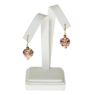Murano Glass Wedding Cake Bead Earrings by Unsigned Beauty - Vintage Meet Modern Vintage Jewelry - Chicago, Illinois - #oldhollywoodglamour #vintagemeetmodern #designervintage #jewelrybox #antiquejewelry #vintagejewelry