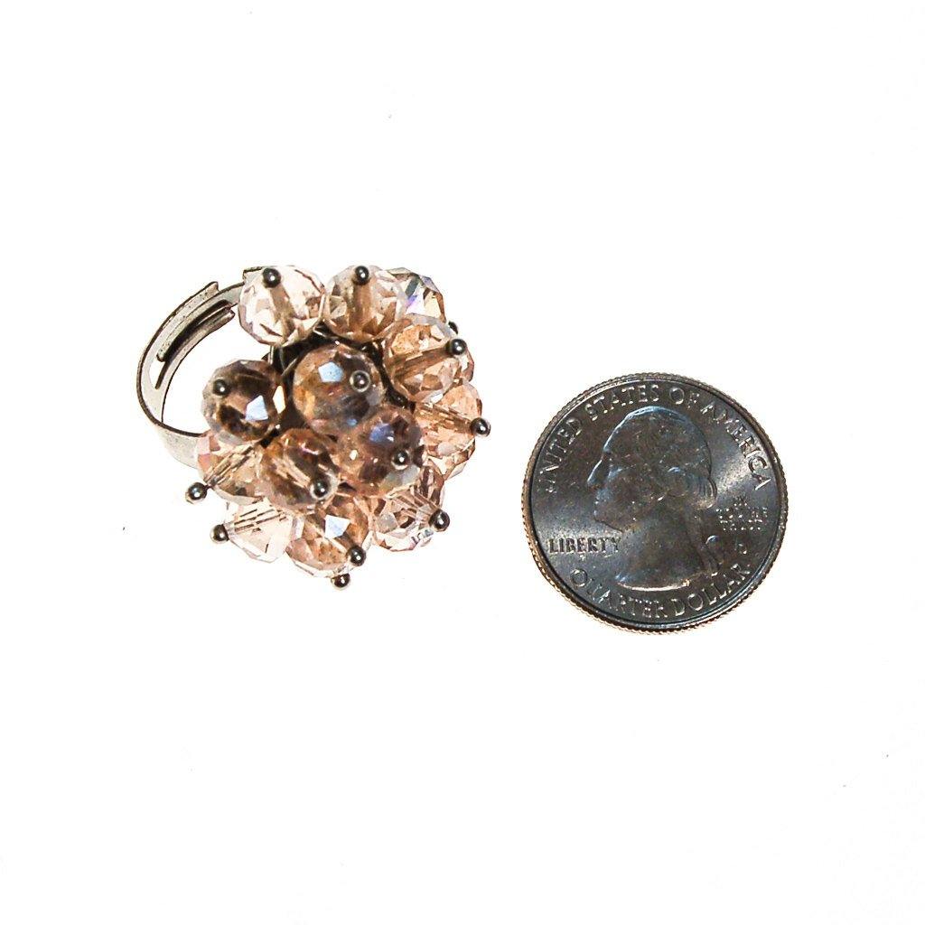 Pink Crystal Statement Ring by Unsigned Beauty - Vintage Meet Modern Vintage Jewelry - Chicago, Illinois - #oldhollywoodglamour #vintagemeetmodern #designervintage #jewelrybox #antiquejewelry #vintagejewelry