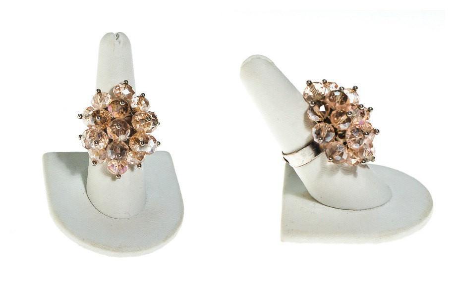 Pink Crystal Statement Ring by Unsigned Beauty - Vintage Meet Modern Vintage Jewelry - Chicago, Illinois - #oldhollywoodglamour #vintagemeetmodern #designervintage #jewelrybox #antiquejewelry #vintagejewelry