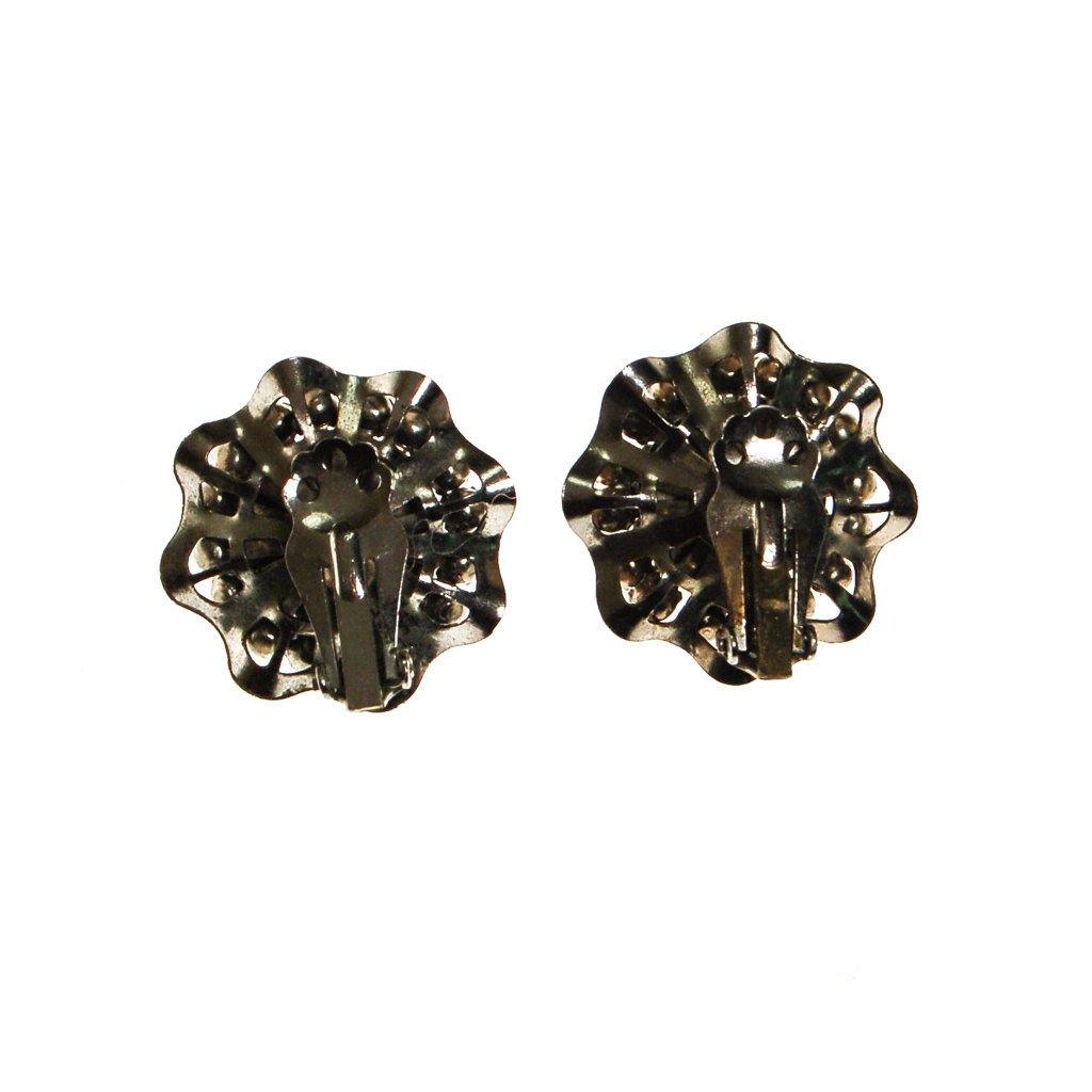 Blue Frosted Crystal Rhinestone Earrings by Unsigned Beauty - Vintage Meet Modern Vintage Jewelry - Chicago, Illinois - #oldhollywoodglamour #vintagemeetmodern #designervintage #jewelrybox #antiquejewelry #vintagejewelry