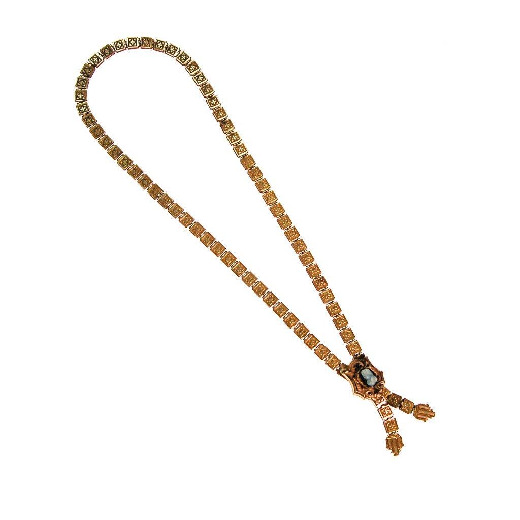 Victorian Book Chain Cameo Necklace by Victorian - Vintage Meet Modern Vintage Jewelry - Chicago, Illinois - #oldhollywoodglamour #vintagemeetmodern #designervintage #jewelrybox #antiquejewelry #vintagejewelry