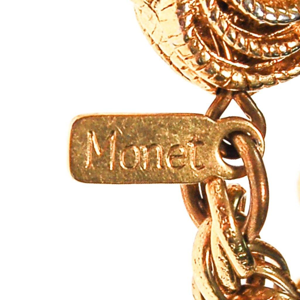 Monet Gold Tassel Lariat Necklace by Monet - Vintage Meet Modern Vintage Jewelry - Chicago, Illinois - #oldhollywoodglamour #vintagemeetmodern #designervintage #jewelrybox #antiquejewelry #vintagejewelry