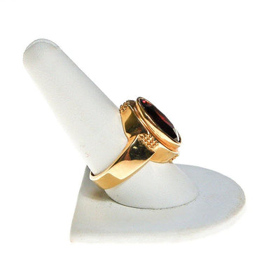 Garnet Crystal Statement Ring by 1980s - Vintage Meet Modern Vintage Jewelry - Chicago, Illinois - #oldhollywoodglamour #vintagemeetmodern #designervintage #jewelrybox #antiquejewelry #vintagejewelry